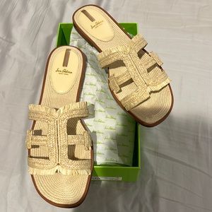 Brand new Sam Edelman influencer slides, natural woven